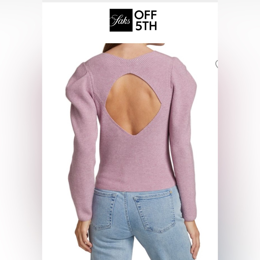 NWOT ASTR the label Catalina Cut-Out Sweater size small lilac color - Picture 2 of 11